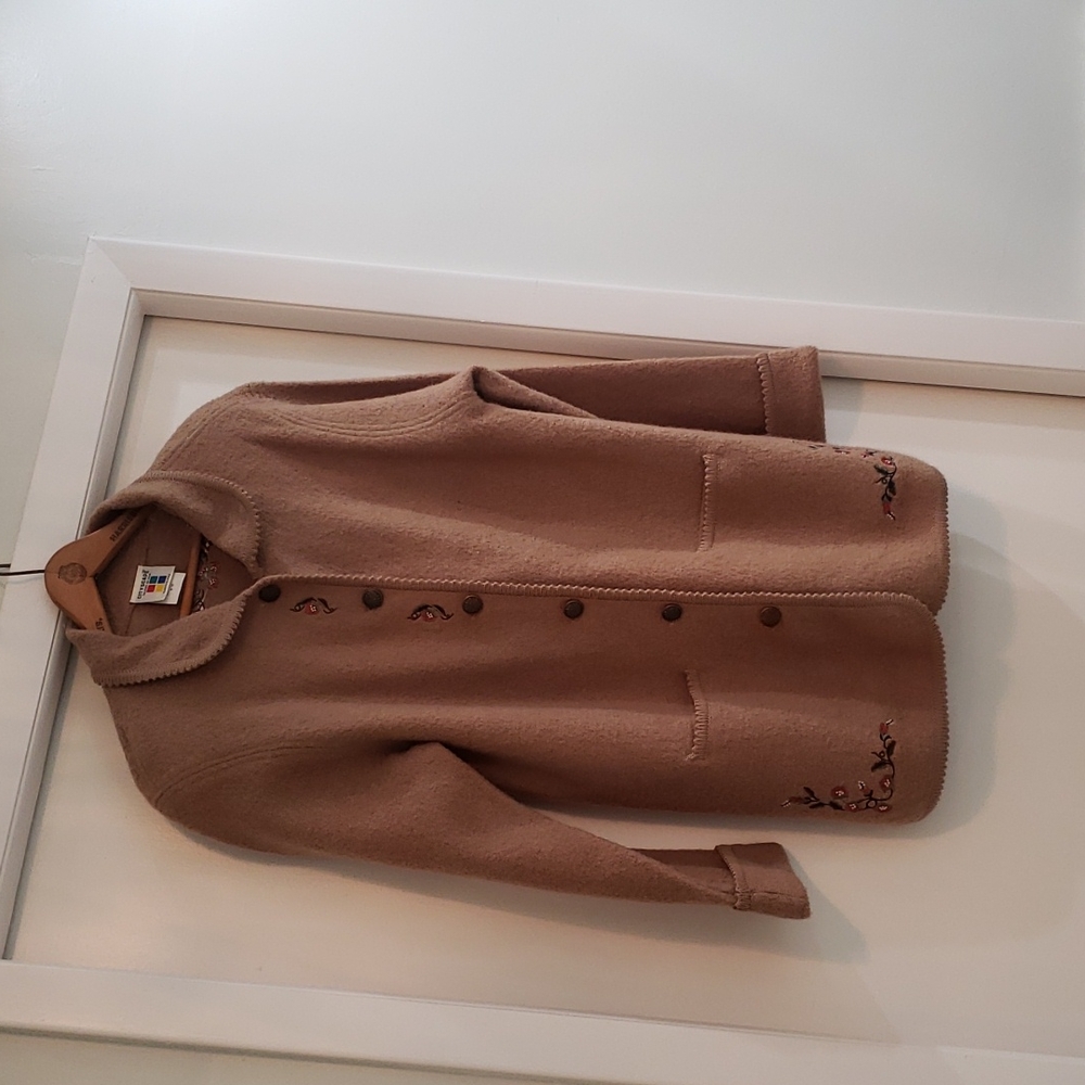 Embroidered Tan Blazer